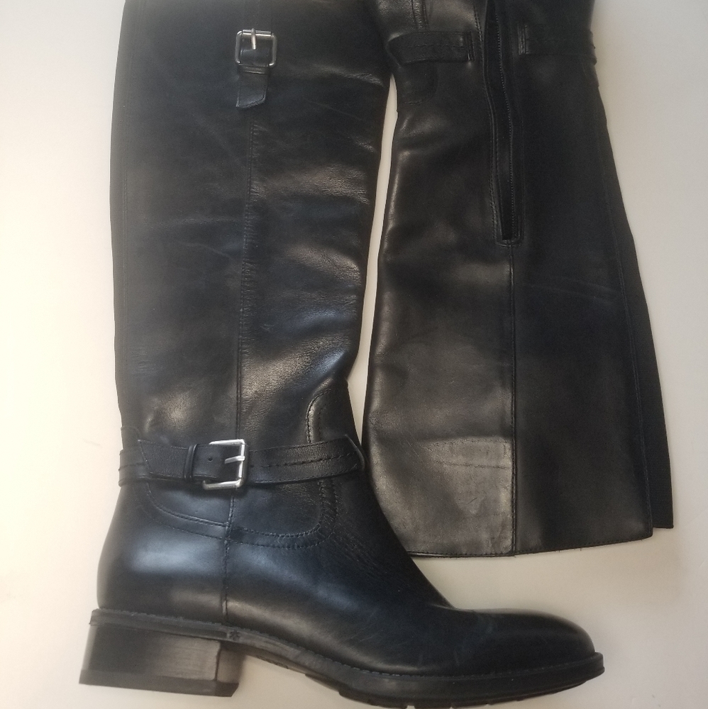 Sam Edelman Leather Boots Black Size 7.5